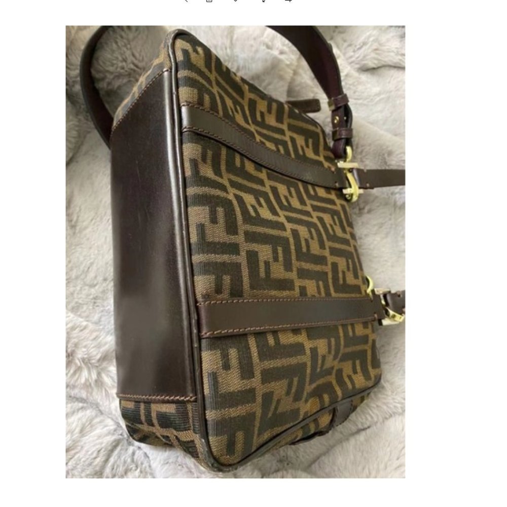 fendi Vintage Handle Zucca Canvas Shoulder Bag - Picture 6 of 11